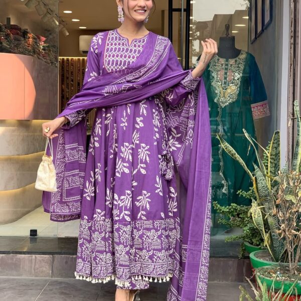 anarkali Angrakha 3pcs kurti set