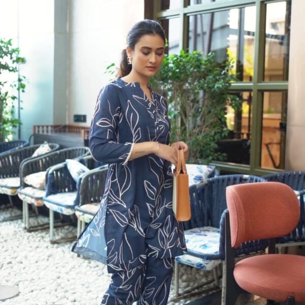 beautiful Co-ord set l cotton kurti pent  office wear and party wear