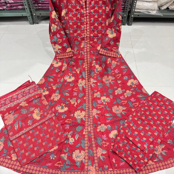 Presenting New Cotton Festival Collection In Pure Cotton With Hand And Adda  mirror Work kurti  And pant  Dupatta Set