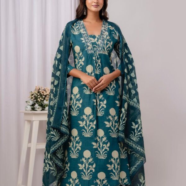 exclusive range of suit sets  3 piece A line suit set for all the pretty ladies