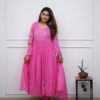 Anarkali kurti casual wear wardrobe with our cotton embroidered dupatta set (Copy)
