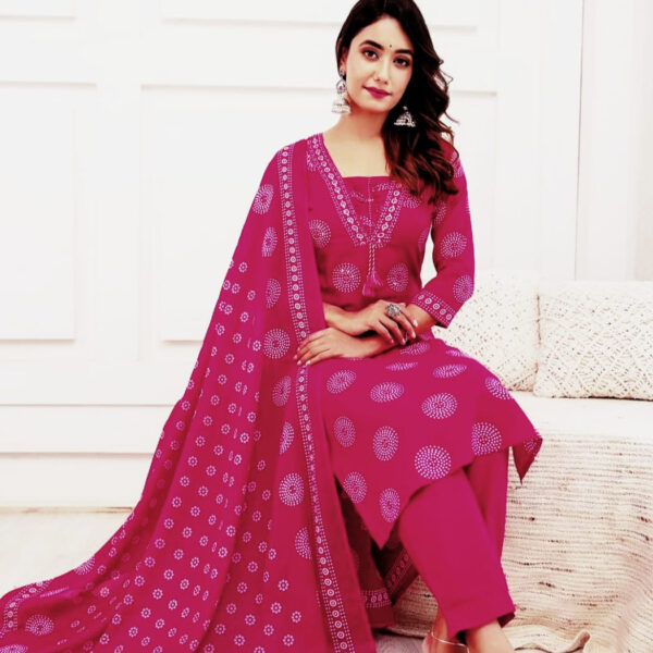  NEW FULL COTTON PRINT HAND WORK STRAIGHT KURTI  PANT MALMAL DUPATTA ARRIVAL  