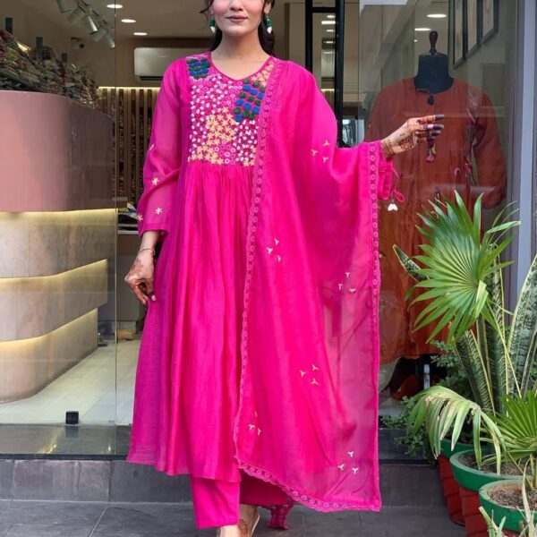 Pure Cotton60-60 super dyeing kurta with beautiful emobadery neck yoke (Copy)